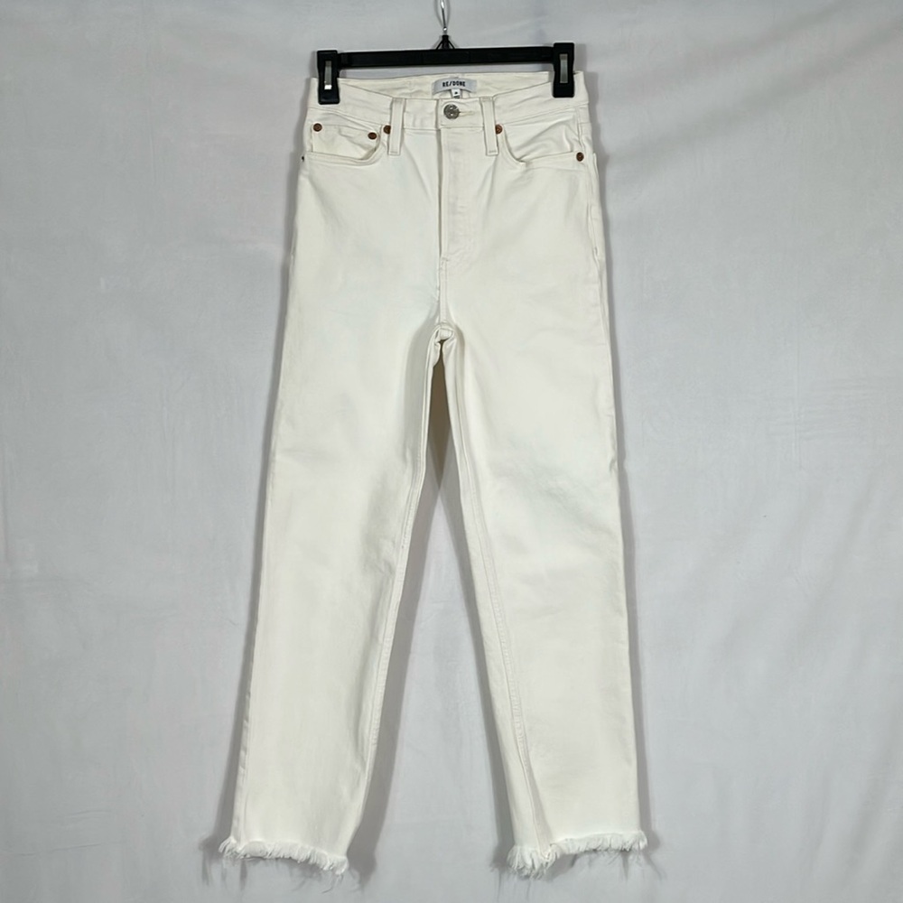 RE/DONE 70s Stovepipe Ankle Jeans Size 26 High Rise Slim Straight EUC